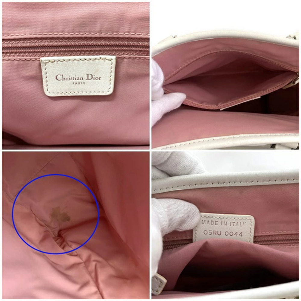 Christian Dior Tote Bag Pink White Trotter Vertical Shoulder All over CD - Picture 10 of 10